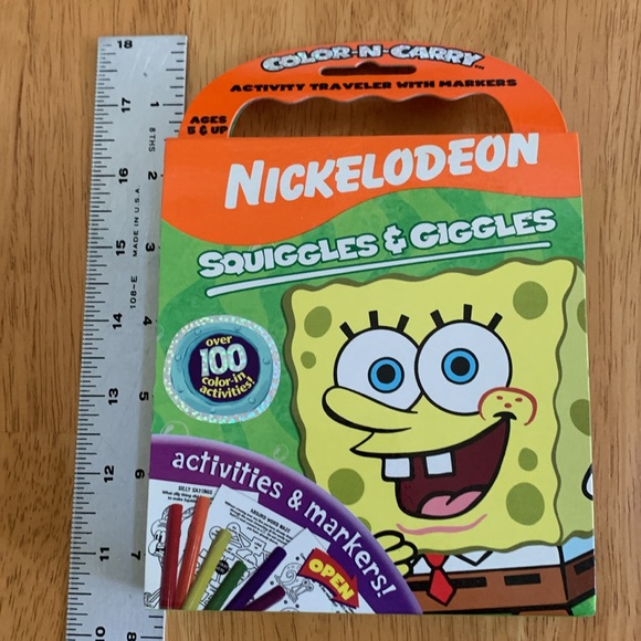 ✋SpongeBob Squarepants Color-N-Carry Activity Traveler New, but No Markers - Picture 13 of 14